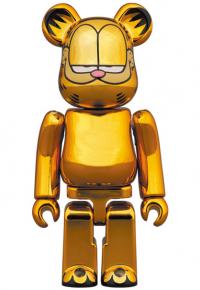 Gallery Image of Bearbrick Garfield (Gold Chrome Version) 100% and 400% Bearbrick