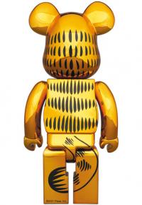 Gallery Image of Bearbrick Garfield (Gold Chrome Version) 100% and 400% Bearbrick