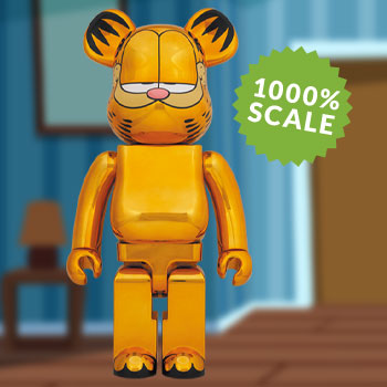 新品 BE@RBRICK GARFIELD GOLD CHROME 1000％