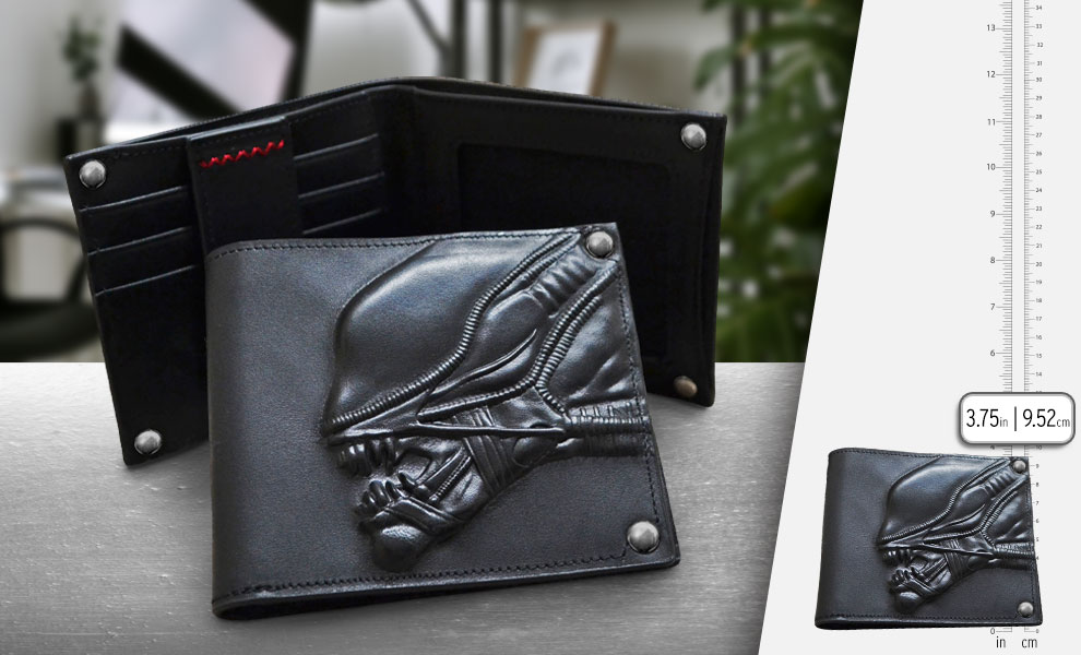 Gallery Feature Image of Alien Embossed Leather Wallet Apparel - Click to open image gallery