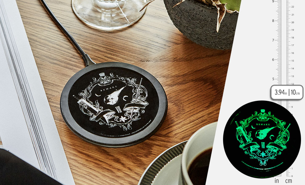 Gallery Feature Image of Final Fantasy VII Remake Wireless Charging Pad (Emblem) USB Power Hub - Click to open image gallery