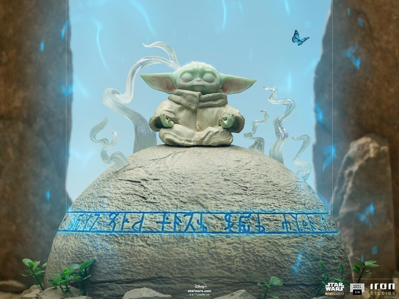 yoda and grogu statue