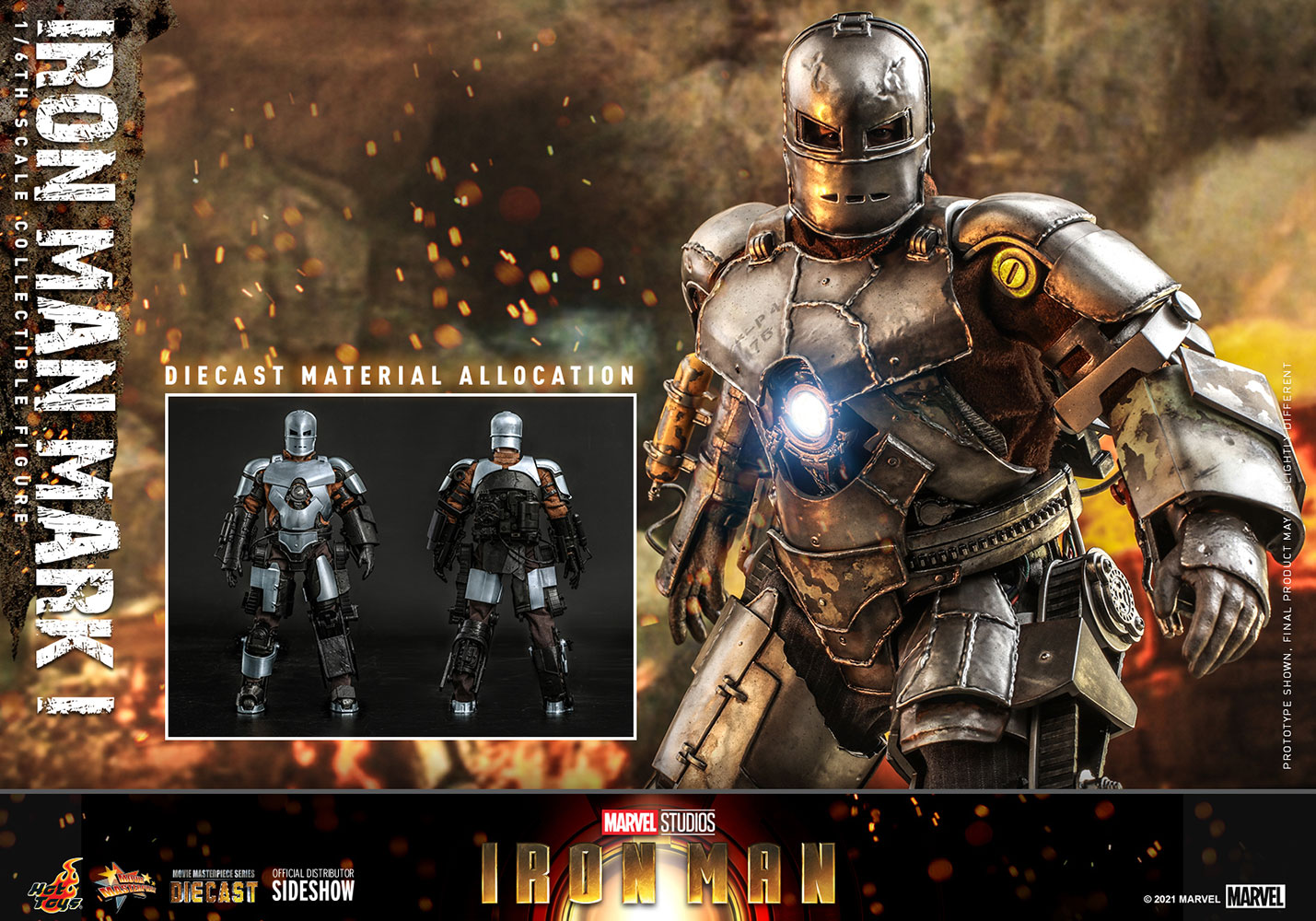 Iron Man Mark I Special Edition Diecast Sixth Scale Figure