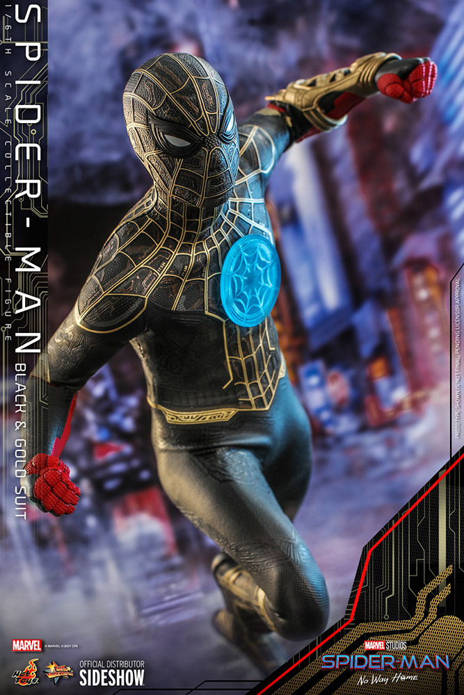 black and gold spiderman pop