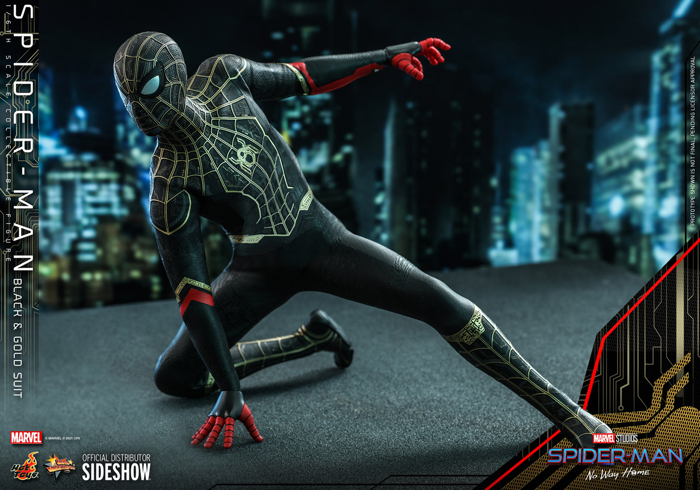 spider man black and gold suit action figure