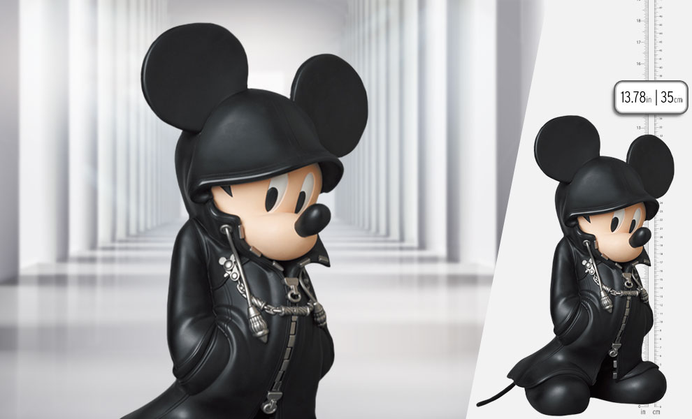 Medicom Disney Kingdom Hearts King Mickey Statue black