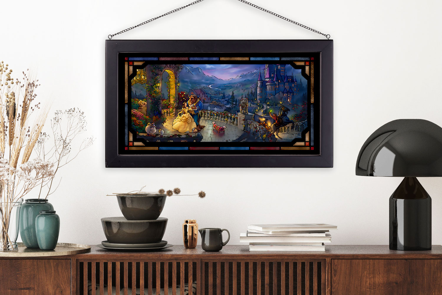 Beauty and the Beast Dancing in the Moonlight'' Gallery Wrapped Canvas by  Thomas Kinkade Studios