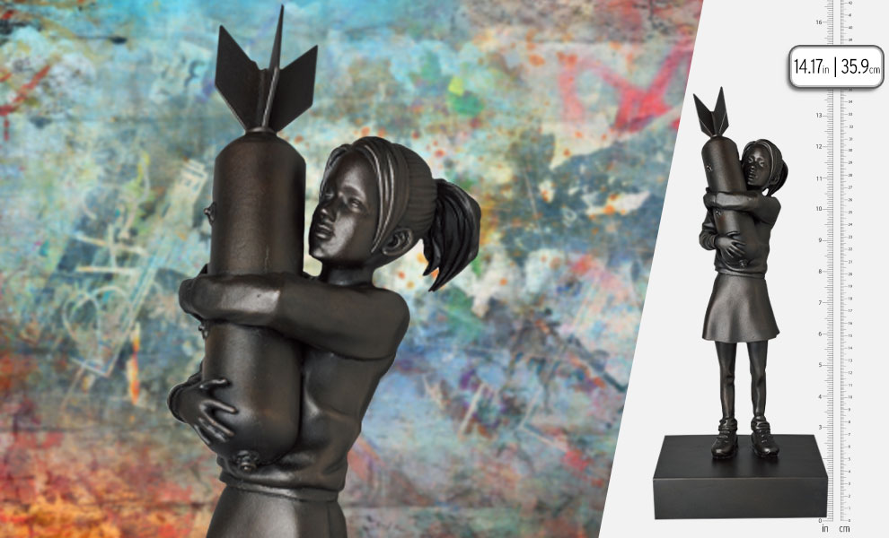 Gallery Feature Image of Bomb Hugger Bronze Statue - Click to open image gallery