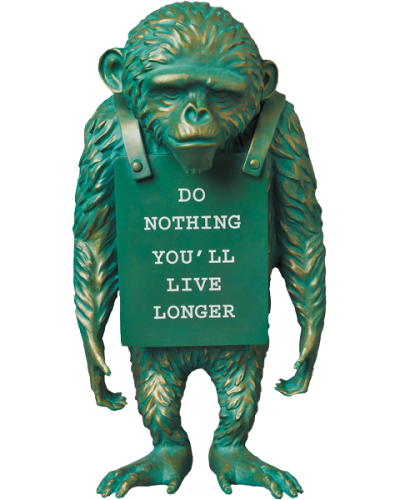Monkey Sign #2 Bronze Statue by Medicom Toy