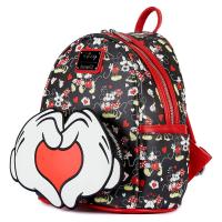 Gallery Image of Mickey and Minnie Heart Hands Mini Backpack Apparel