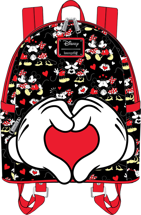 Loungefly Mickey and Minnie Heart Hands Mini Backpack Apparel