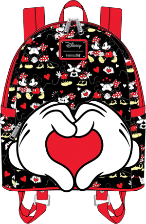 Mickey and Minnie Heart Hands Mini Backpack Apparel