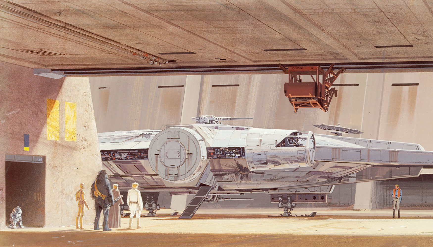 V0767 Millennium Falcon Hangar Ship Star Wars Art Decor WALL PRINT POSTER CA