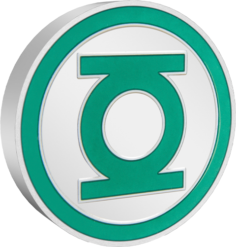 New Zealand Mint Green Lantern Logo 1oz Silver Coin Silver Collectible