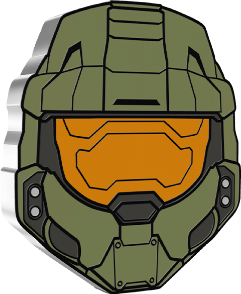 Master Chief Helmet 1oz Silver Coin Silver Collectible by New Zealand Mint