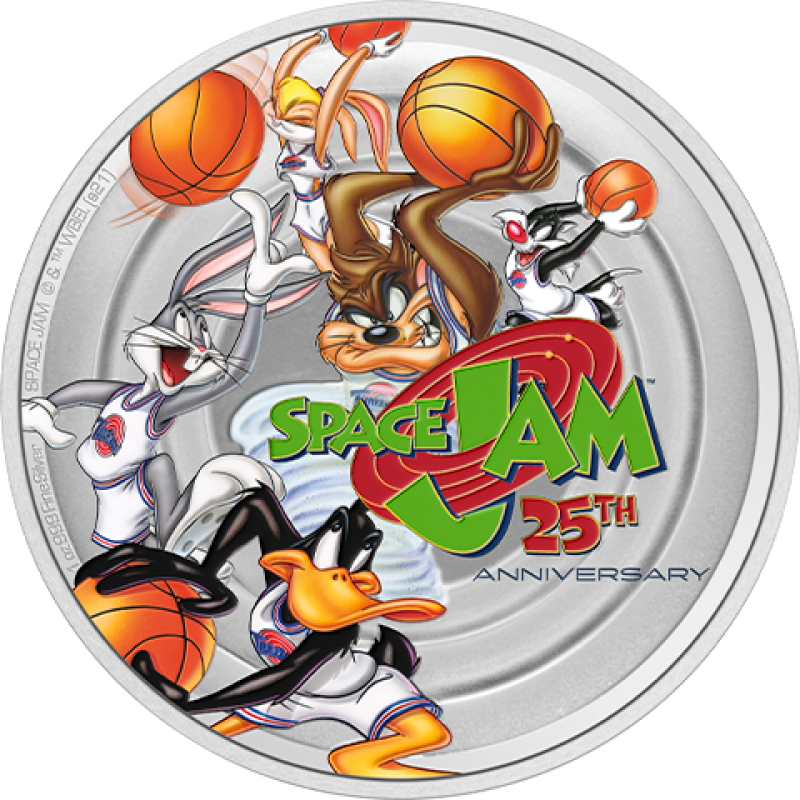 Space Jam 1oz Silver Coin Silver Collectible by New Zealand Mint