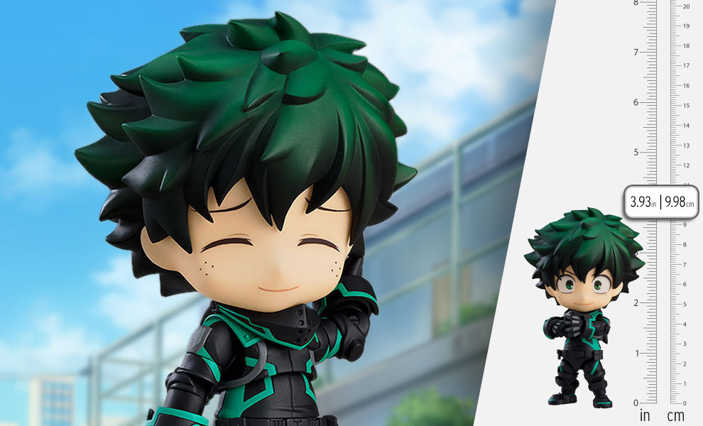 Gallery Feature Image of Izuku Midoriya Stealth Suit Version Nendoroid Collectible Figure - Click to open image gallery