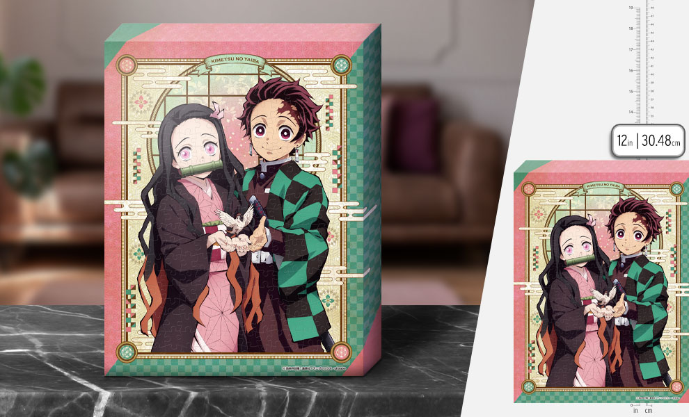 Gallery Feature Image of Tanjiro and Nezuko Artboard Jigsaw Puzzle - Click to open image gallery