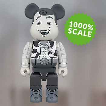 BE@RBRICK WOODY B&W Ver. 1000％