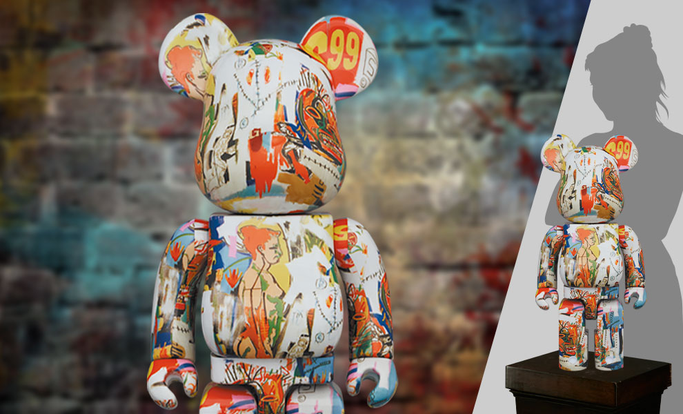 Be@rbrick Andy Warhol x JEAN-MICHEL BASQUIAT #4 1000% Figure by