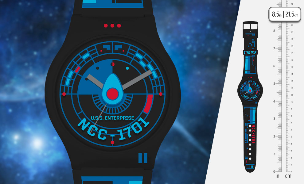 Gallery Feature Image of Star Trek U.S.S. Enterprise Black Watch Jewelry - Click to open image gallery