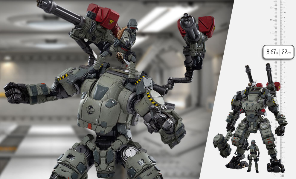 Gallery Feature Image of Steel Bone H20 Firepower Mecha (Gray-Green) Collectible Figure - Click to open image gallery