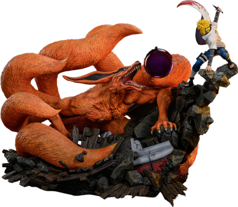 Namikaze Minato vs Kurama Statues by HEX Collectibles
