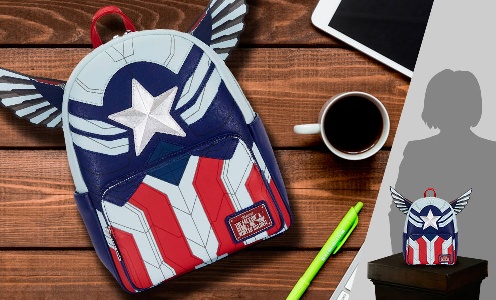 Gallery Feature Image of Falcon Captain America Cosplay Mini Backpack Apparel - Click to open image gallery