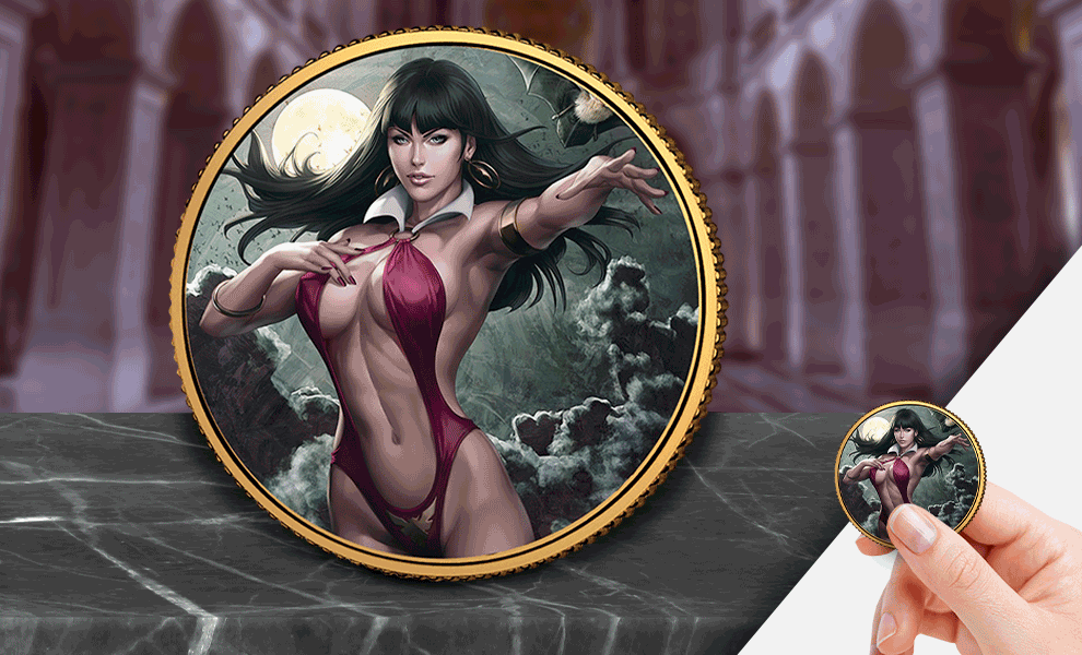 Gallery Feature Image of Vampirella (Stanley Artgerm Lau) #1 Gold Coin Gold Collectible - Click to open image gallery