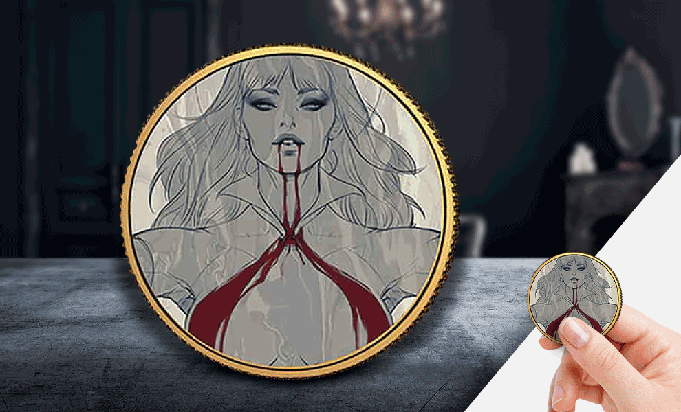 Gallery Feature Image of Vampirella (Stanley Artgerm Lau) #2 Variant Gold Coin Gold Collectible - Click to open image gallery