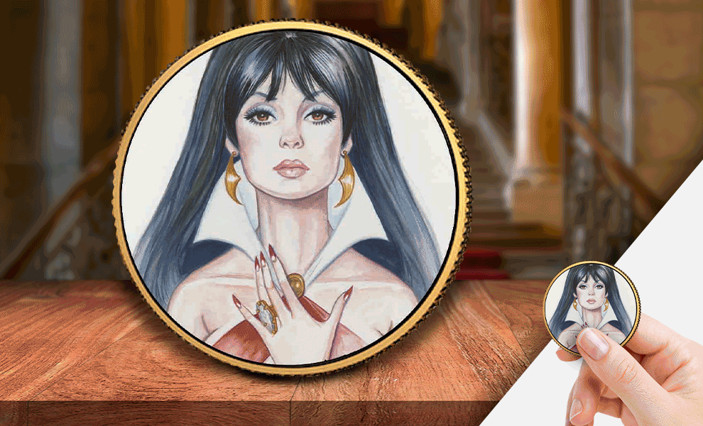 Gallery Feature Image of Vampirella (Holly Golightly) Gold Coin Gold Collectible - Click to open image gallery
