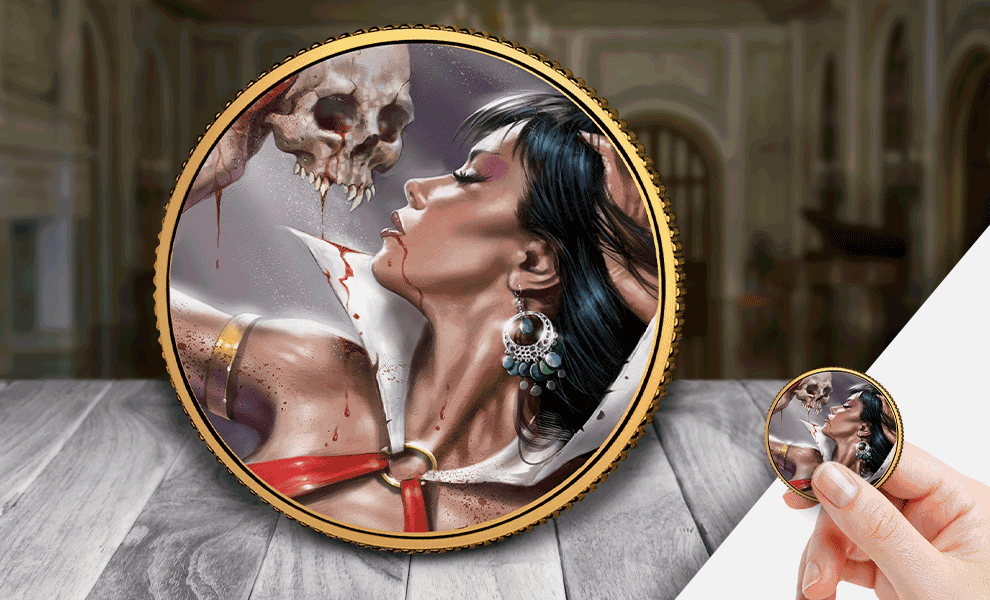 Vampirella (Lucio Parrillo) Gold Coin Vampirella Gold Collectible