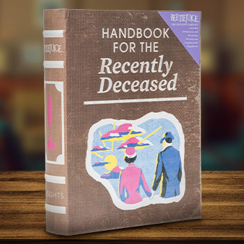 USAOPOLY Beetlejuice Handbook for The Recently Deceased – Puzzle de 1000 pièces | Puzzle de collection avec livre de fiction de Tim Burton Film, multicolore, PZ010 740 HT2100 06