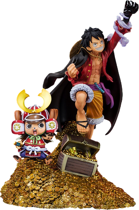 Monkey D Luffy Wt100 Commemorative Eiichiro Oda Illustration Daikaizoku Hyakkei Figure Set Sideshow Collectibles