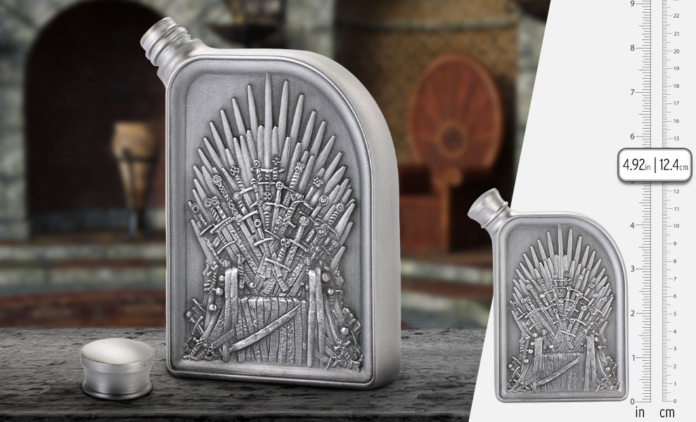 Gallery Feature Image of Iron Throne Hip Flask Collectible Drinkware - Click to open image gallery
