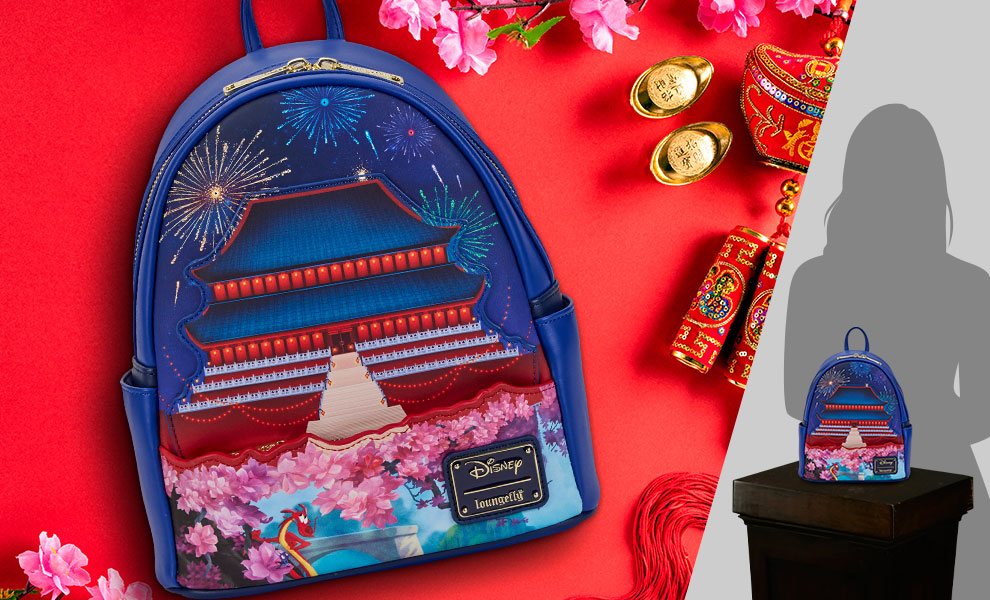 Gallery Feature Image of Mulan Castle Light Up Mini Backpack Apparel - Click to open image gallery
