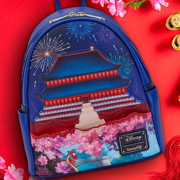 Disney - Mulan Castle Light Up Mini Backpack, Loungefly