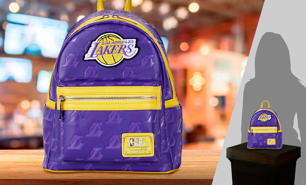 Gallery Feature Image of Lakers Debossed Logo Mini Backpack Apparel - Click to open image gallery