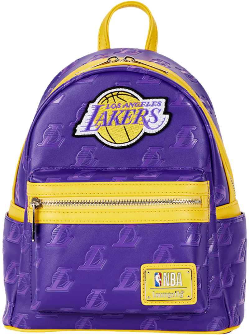 Lakers Debossed Logo Mini Backpack Backpack by Loungefly