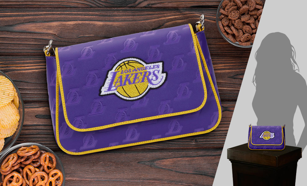 Gallery Feature Image of Lakers Debossed Logo Cross Body Bag Apparel - Click to open image gallery