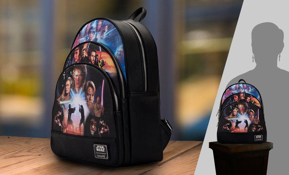 Gallery Feature Image of Star Wars Trilogy 2 Triple Pocket Mini Backpack Apparel - Click to open image gallery