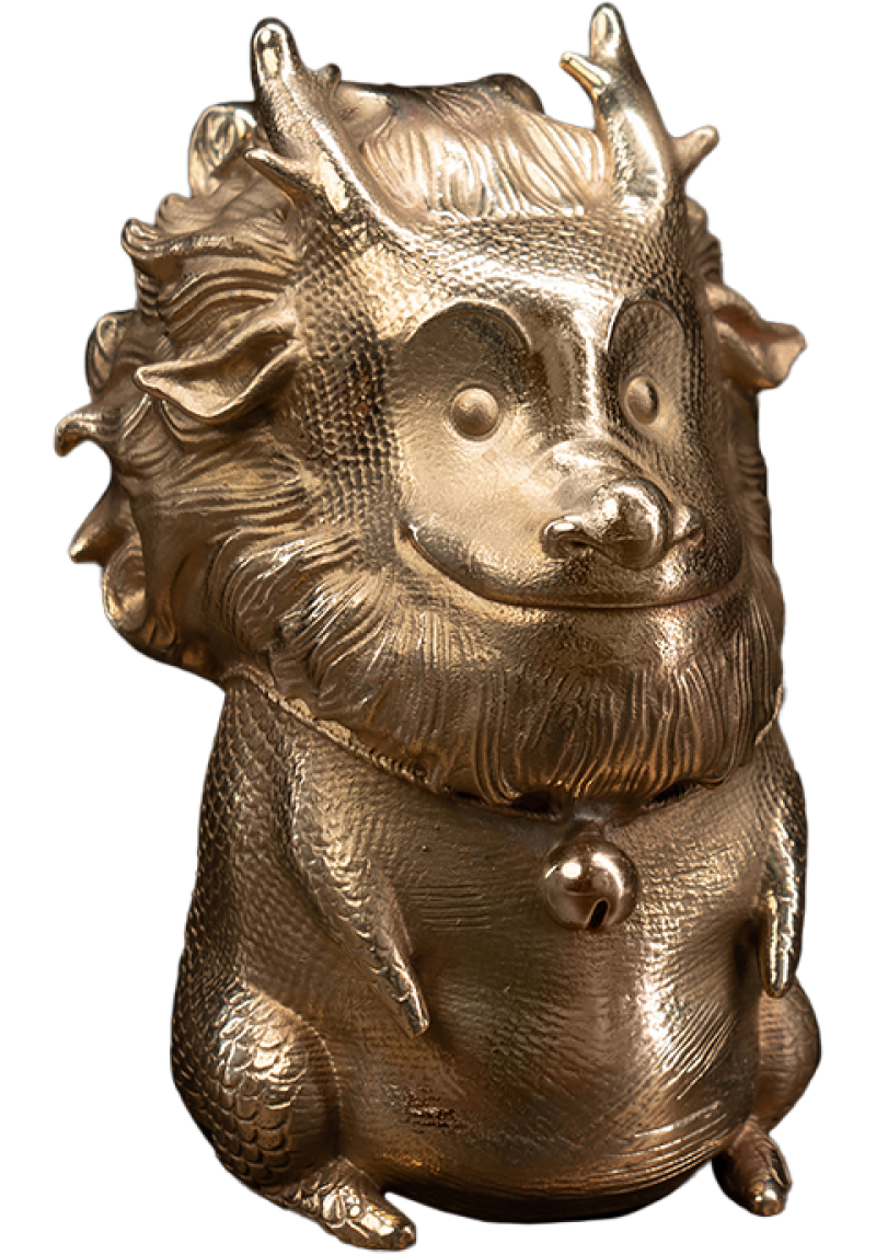 Teasie Beastie – Kirin (Copper) Figurine by Manas SUM