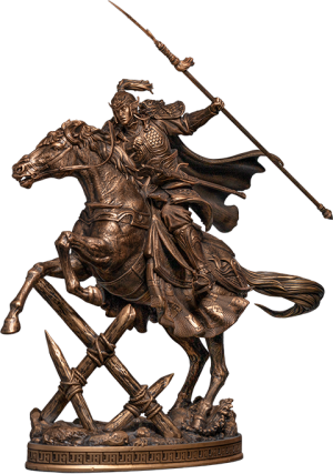 Three-Kingdoms Generals Zhao Yun Bronzed Edition Statue