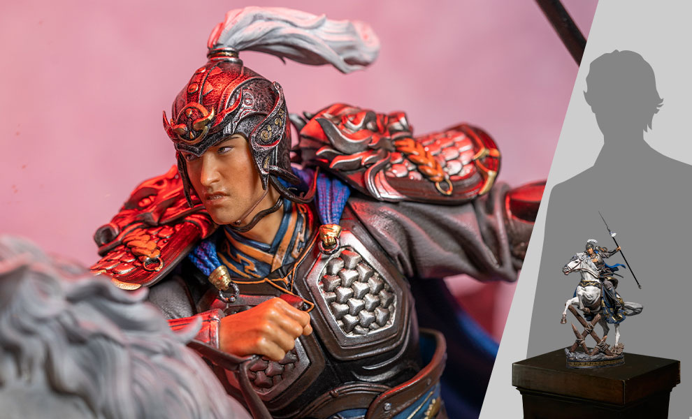 Gallery Feature Image of Three-Kingdoms Generals Zhao Yun Colored Edition Statue - Click to open image gallery