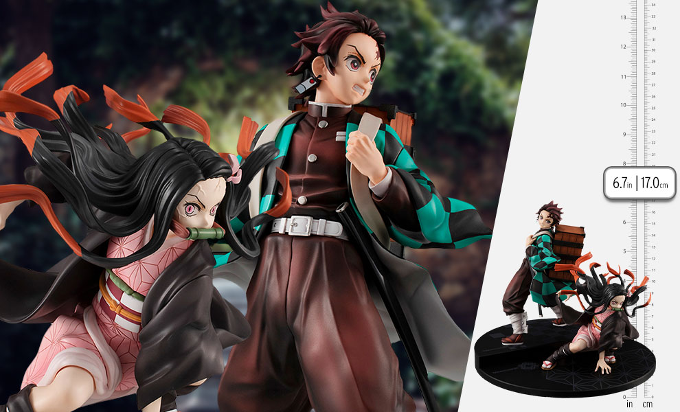 FIGURE DEMON SLAYER: KIMETSU NO YAIBA - NEZUKO KAMADO E TANJIRO KAMADO -  PRECIOUS G.E.M SERIES REF.:831157 – MEGAHOUSE