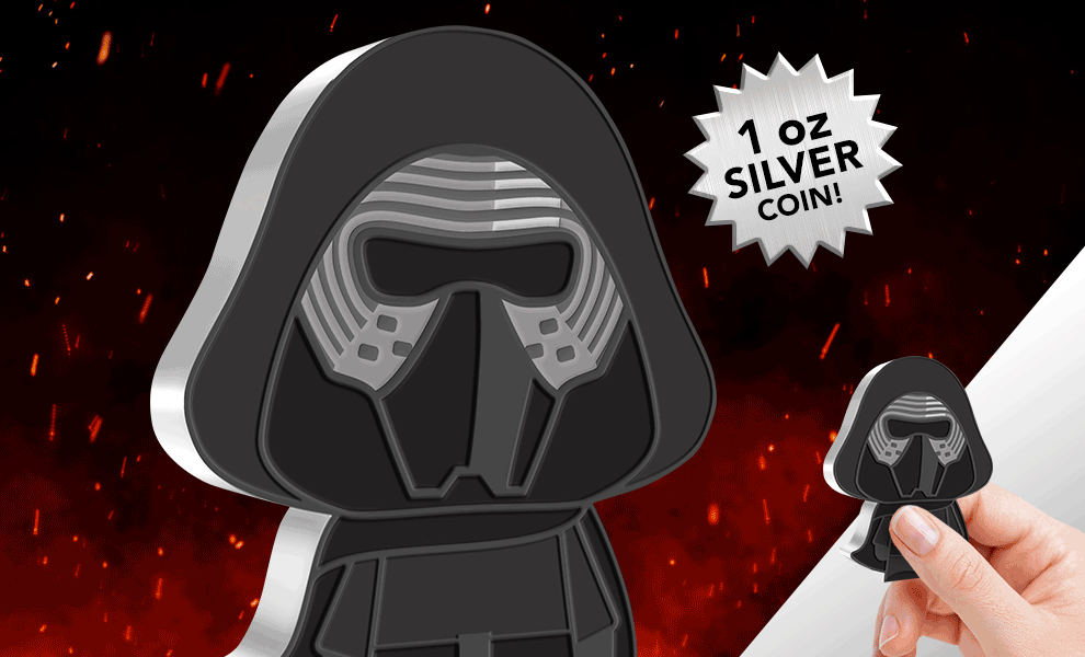 Kylo Ren 1oz Silver Coin Star Wars Silver Collectible