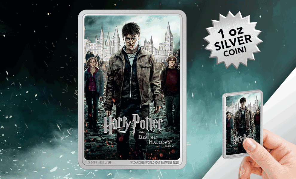 Gallery Feature Image of Harry Potter and the Deathly Hallows Part 2 1oz Silver Coin Silver Collectible - Click to open image gallery