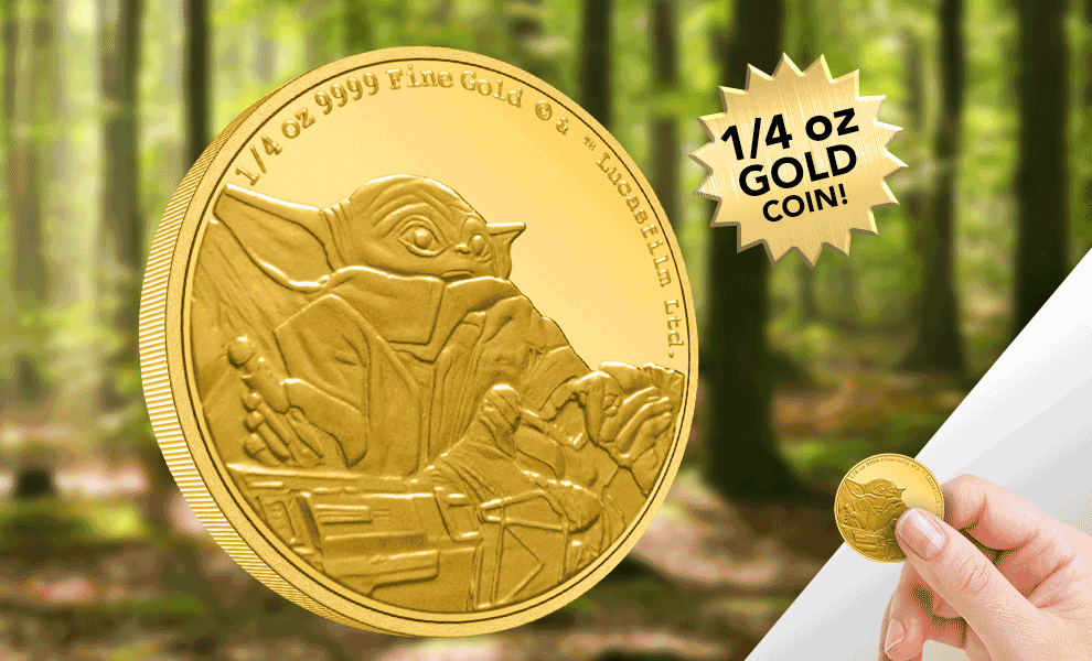 Grogu ¼oz Gold Coin Star Wars Gold Collectible