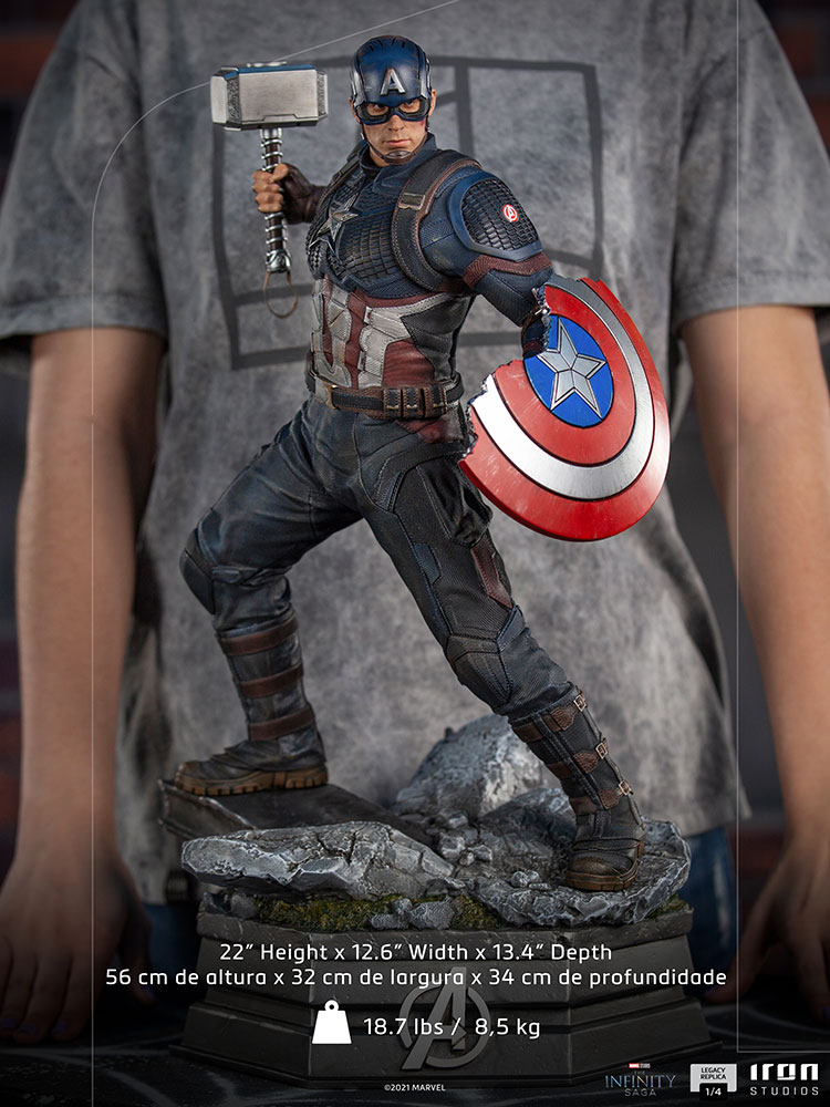 IRON STUDIOS : Avengers: Endgame - Captain America Legacy Replica 1/4 Scale Statue Captain-america__gallery_6169cae10e552