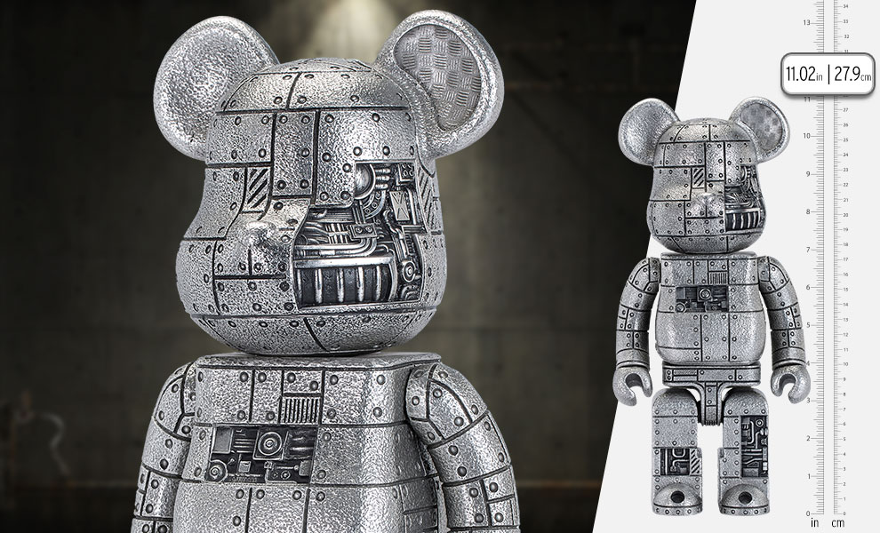 Gallery Feature Image of Steampunk Be@rbrick 400% Iron Bright (Special Edition) Figurine - Click to open image gallery